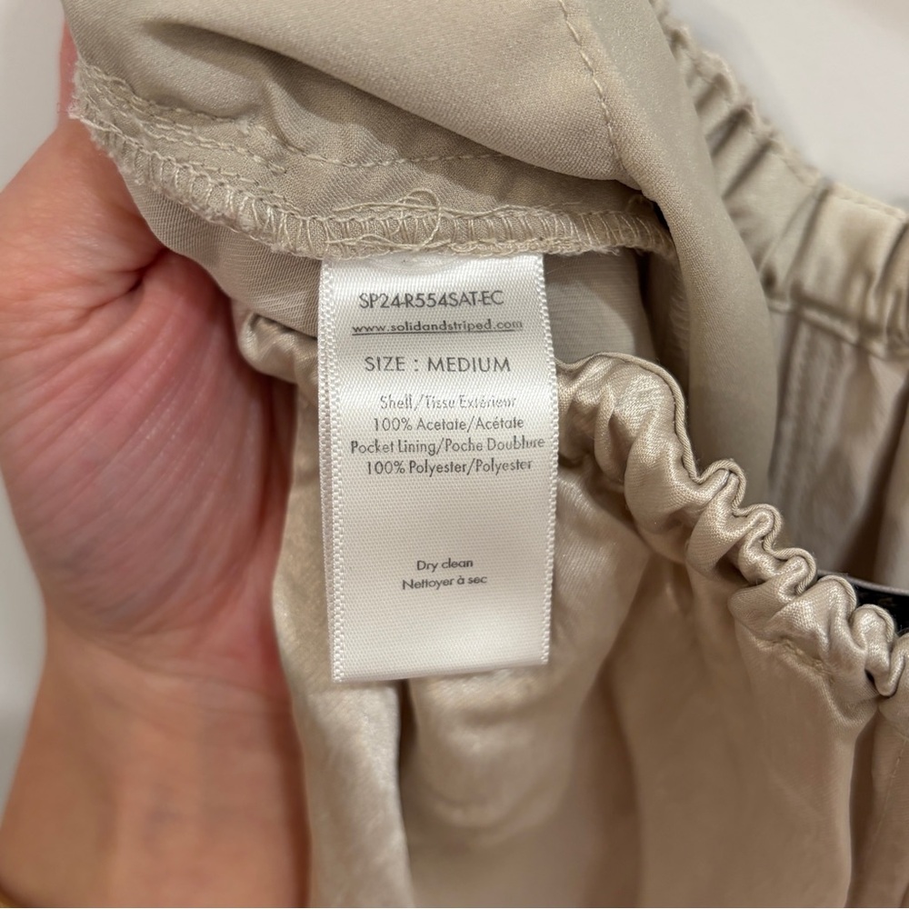 Euc Solid & Striped X Sofia Richie Grainge Satin … - image 6